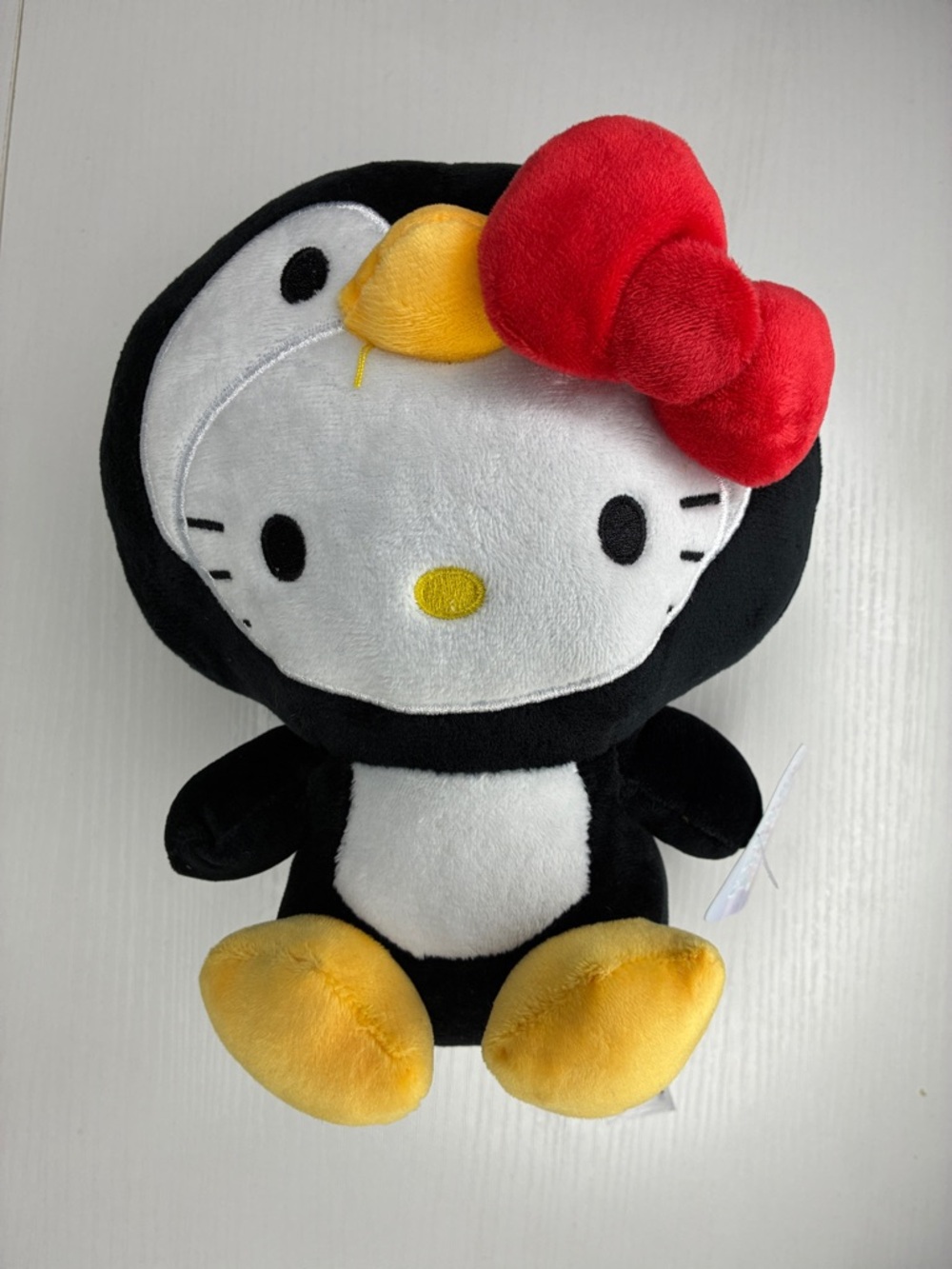 Hello Kitty Penguin Plush - Black, White, Red, Yellow